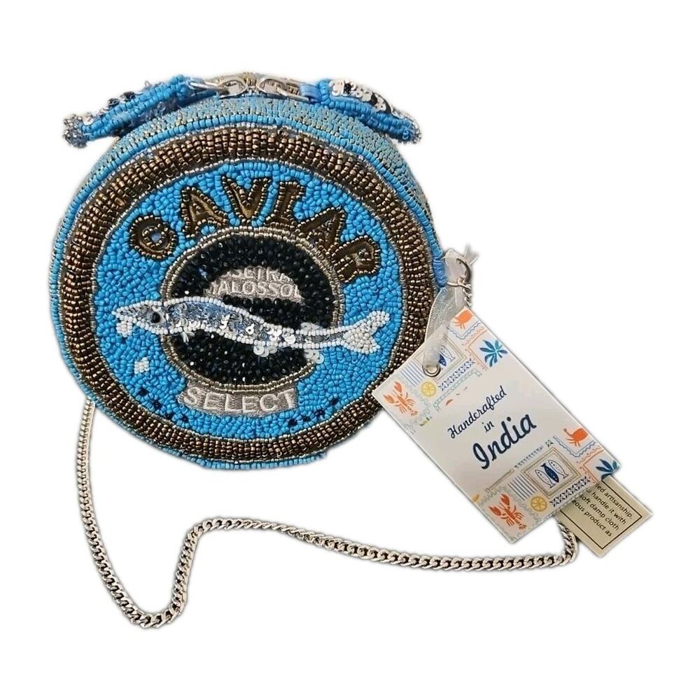 Handmade Beaded Bag India Blue Boho Shoulder Purse Evening Clutch Viral TikTok
